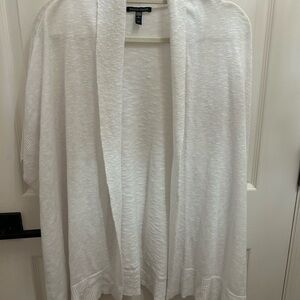 Eileen Fisher Cream Open-Knit Cardigan